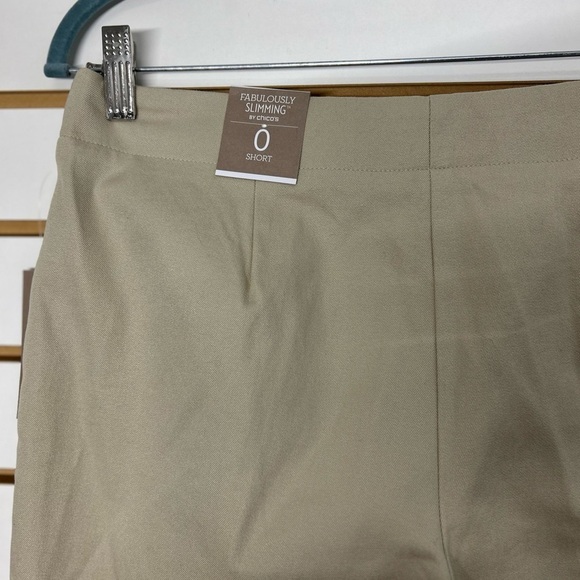 Chico’s Fabulously Slimming Katy Short Basic Pant in New Khaki NWT Size 0 Short - Picture 6 of 10